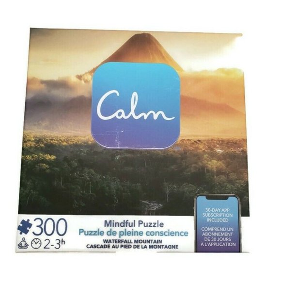 Spin Master Other - Calm Mindful Jigsaw Puzzle WATERFALL MOUNTAIN 300 Pieces #6061076 Meditate